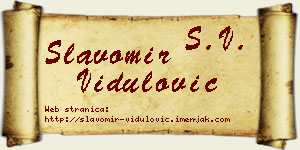 Slavomir Vidulović vizit kartica